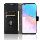 For Huawei nova 8i / Honor 50 Lite Skin Feel Magnetic Buckle Calf Texture PU Phone Case(Black)