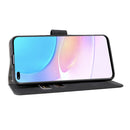 For Huawei nova 8i / Honor 50 Lite Skin Feel Magnetic Buckle Calf Texture PU Phone Case(Black)