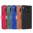 For Huawei nova 8i / Honor 50 Lite Skin Feel Magnetic Buckle Calf Texture PU Phone Case(Black)