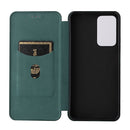 For Xiaomi Redmi Note 11 Pro / Note 11 Pro+ Carbon Fiber Texture Magnetic Horizontal Flip PU Phone Case(Green)