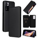 For Xiaomi Redmi Note 11 Pro / Note 11 Pro+ Carbon Fiber Texture Magnetic Horizontal Flip PU Phone Case(Black)