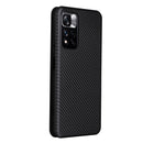 For Xiaomi Redmi Note 11 Pro / Note 11 Pro+ Carbon Fiber Texture Magnetic Horizontal Flip PU Phone Case(Black)