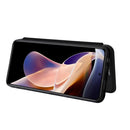 For Xiaomi Redmi Note 11 Pro / Note 11 Pro+ Carbon Fiber Texture Magnetic Horizontal Flip PU Phone Case(Black)