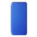 For Xiaomi Redmi Note 11 Pro / Note 11 Pro+ Carbon Fiber Texture Horizontal Flip PU Phone Case(Blue)