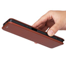 For Xiaomi Redmi Note 11 Pro / Note 11 Pro+ Carbon Fiber Texture Magnetic Horizontal Flip PU Phone Case(Brown)