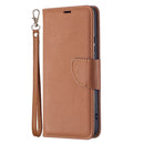 For Samsung Galaxy S22+ 5G Litchi Texture Pure Color Horizontal Flip Leather Phone Case with Holder & Card Slots & Wallet & Lanyard(Brown)