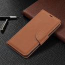 For Samsung Galaxy S22+ 5G Litchi Texture Pure Color Horizontal Flip Leather Phone Case with Holder & Card Slots & Wallet & Lanyard(Brown)