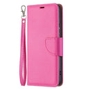 For Samsung Galaxy S22+ 5G Litchi Texture Pure Color Horizontal Flip Leather Phone Case with Holder & Card Slots & Wallet & Lanyard(Rose Red)