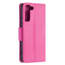 For Samsung Galaxy S22+ 5G Litchi Texture Pure Color Horizontal Flip Leather Phone Case with Holder & Card Slots & Wallet & Lanyard(Rose Red)