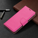 For Samsung Galaxy S22+ 5G Litchi Texture Pure Color Horizontal Flip Leather Phone Case with Holder & Card Slots & Wallet & Lanyard(Rose Red)