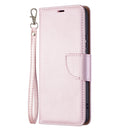 For Samsung Galaxy S22+ 5G Litchi Texture Pure Color Horizontal Flip Leather Phone Case with Holder & Card Slots & Wallet & Lanyard(Rose Gold)