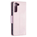 For Samsung Galaxy S22+ 5G Litchi Texture Pure Color Horizontal Flip Leather Phone Case with Holder & Card Slots & Wallet & Lanyard(Rose Gold)