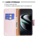 For Samsung Galaxy S22+ 5G Litchi Texture Pure Color Horizontal Flip Leather Phone Case with Holder & Card Slots & Wallet & Lanyard(Rose Gold)