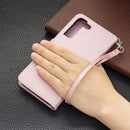 For Samsung Galaxy S22+ 5G Litchi Texture Pure Color Horizontal Flip Leather Phone Case with Holder & Card Slots & Wallet & Lanyard(Rose Gold)