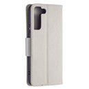 For Samsung Galaxy S22+ 5G Litchi Texture Pure Color Horizontal Flip Leather Phone Case with Holder & Card Slots & Wallet & Lanyard(Grey)
