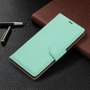 For Samsung Galaxy S22 Ultra 5G Litchi Texture Pure Color Horizontal Flip Leather Phone Case with Holder & Card Slots & Wallet & Lanyard(Green)