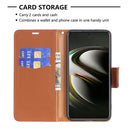 For Samsung Galaxy S22 5G Litchi Texture Pure Color Horizontal Flip Leather Phone Case with Holder & Card Slots & Wallet & Lanyard(Brown)