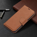 For Samsung Galaxy S22 5G Litchi Texture Pure Color Horizontal Flip Leather Phone Case with Holder & Card Slots & Wallet & Lanyard(Brown)