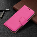 For Samsung Galaxy S22 5G Litchi Texture Pure Color Horizontal Flip Leather Phone Case with Holder & Card Slots & Wallet & Lanyard(Rose Red)