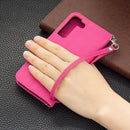 For Samsung Galaxy S22 5G Litchi Texture Pure Color Horizontal Flip Leather Phone Case with Holder & Card Slots & Wallet & Lanyard(Rose Red)