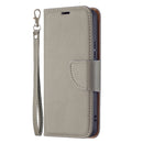 For Samsung Galaxy S22 5G Litchi Texture Pure Color Horizontal Flip Leather Phone Case with Holder & Card Slots & Wallet & Lanyard(Grey)