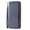 For Samsung Galaxy S22 5G Litchi Texture Pure Color Horizontal Flip Leather Phone Case with Holder & Card Slots & Wallet & Lanyard(Dark Blue)