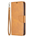 For Xiaomi Redmi Note 11 5G/Note 11T 5G/Poco M4 Pro 5G Retro Lambskin Texture Pure Color Horizontal Flip Leather Phone Case with Holder & Card Slots & Wallet & Lanyard(Yellow)