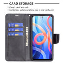 For Xiaomi Redmi Note 11 5G/Note 11T 5G/Poco M4 Pro 5G Retro Lambskin Texture Pure Color Horizontal Flip Leather Phone Case with Holder & Card Slots & Wallet & Lanyard(Black)