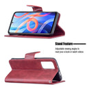 For Xiaomi Redmi Note 11 5G/Note 11T 5G/Poco M4 Pro 5G Retro Lambskin Texture Pure Color Horizontal Flip Leather Phone Case with Holder & Card Slots & Wallet & Lanyard(Red)