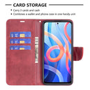 For Xiaomi Redmi Note 11 5G/Note 11T 5G/Poco M4 Pro 5G Retro Lambskin Texture Pure Color Horizontal Flip Leather Phone Case with Holder & Card Slots & Wallet & Lanyard(Red)