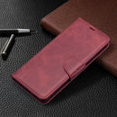 For Xiaomi Redmi Note 11 5G/Note 11T 5G/Poco M4 Pro 5G Retro Lambskin Texture Pure Color Horizontal Flip Leather Phone Case with Holder & Card Slots & Wallet & Lanyard(Red)