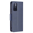 For Xiaomi Redmi Note 11 5G/Note 11T 5G/Poco M4 Pro 5G Retro Lambskin Texture Pure Color Horizontal Flip Leather Phone Case with Holder & Card Slots & Wallet & Lanyard(Blue)