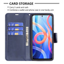For Xiaomi Redmi Note 11 5G/Note 11T 5G/Poco M4 Pro 5G Retro Lambskin Texture Pure Color Horizontal Flip Leather Phone Case with Holder & Card Slots & Wallet & Lanyard(Blue)