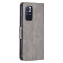 For Xiaomi Redmi Note 11 5G/Note 11T 5G/Poco M4 Pro 5G Retro Lambskin Texture Pure Color Horizontal Flip Leather Phone Case with Holder & Card Slots & Wallet & Lanyard(Grey)