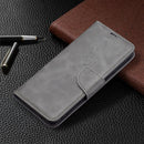 For Xiaomi Redmi Note 11 5G/Note 11T 5G/Poco M4 Pro 5G Retro Lambskin Texture Pure Color Horizontal Flip Leather Phone Case with Holder & Card Slots & Wallet & Lanyard(Grey)
