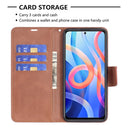 For Xiaomi Redmi Note 11 5G/Note 11T 5G/Poco M4 Pro 5G Retro Lambskin Texture Pure Color Horizontal Flip Leather Phone Case with Holder & Card Slots & Wallet & Lanyard(Brown)