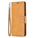 For Samsung Galaxy M52 5G Retro Lambskin Texture Pure Color Horizontal Flip Leather Phone Case with Holder & Card Slots & Wallet & Lanyard(Yellow)