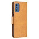 For Samsung Galaxy M52 5G Retro Lambskin Texture Pure Color Horizontal Flip Leather Phone Case with Holder & Card Slots & Wallet & Lanyard(Yellow)