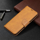 For Samsung Galaxy M52 5G Retro Lambskin Texture Pure Color Horizontal Flip Leather Phone Case with Holder & Card Slots & Wallet & Lanyard(Yellow)
