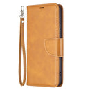 For Samsung Galaxy S22+ 5G Retro Lambskin Texture Pure Color Horizontal Flip Leather Phone Case with Holder & Card Slots & Wallet & Lanyard(Yellow)