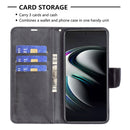 For Samsung Galaxy S22+ 5G Retro Lambskin Texture Pure Color Horizontal Flip Leather Phone Case with Holder & Card Slots & Wallet & Lanyard(Black)
