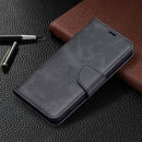 For Samsung Galaxy S22+ 5G Retro Lambskin Texture Pure Color Horizontal Flip Leather Phone Case with Holder & Card Slots & Wallet & Lanyard(Black)