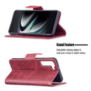 For Samsung Galaxy S22+ 5G Retro Lambskin Texture Pure Color Horizontal Flip Leather Phone Case with Holder & Card Slots & Wallet & Lanyard(Red)