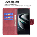 For Samsung Galaxy S22+ 5G Retro Lambskin Texture Pure Color Horizontal Flip Leather Phone Case with Holder & Card Slots & Wallet & Lanyard(Red)
