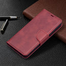 For Samsung Galaxy S22+ 5G Retro Lambskin Texture Pure Color Horizontal Flip Leather Phone Case with Holder & Card Slots & Wallet & Lanyard(Red)