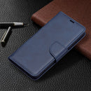 For Samsung Galaxy S22+ 5G Retro Lambskin Texture Pure Color Horizontal Flip Leather Phone Case with Holder & Card Slots & Wallet & Lanyard(Blue)