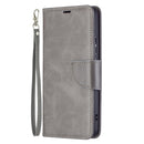 For Samsung Galaxy S22+ 5G Retro Lambskin Texture Pure Color Horizontal Flip Leather Phone Case with Holder & Card Slots & Wallet & Lanyard(Grey)