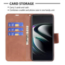 For Samsung Galaxy S22+ 5G Retro Lambskin Texture Pure Color Horizontal Flip Leather Phone Case with Holder & Card Slots & Wallet & Lanyard(Brown)