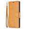 For Samsung Galaxy S22 Ultra 5G Retro Lambskin Texture Pure Color Horizontal Flip Leather Phone Case with Holder & Card Slots & Wallet & Lanyard(Yellow)