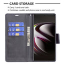 For Samsung Galaxy S22 Ultra 5G Retro Lambskin Texture Pure Color Horizontal Flip Leather Phone Case with Holder & Card Slots & Wallet & Lanyard(Black)